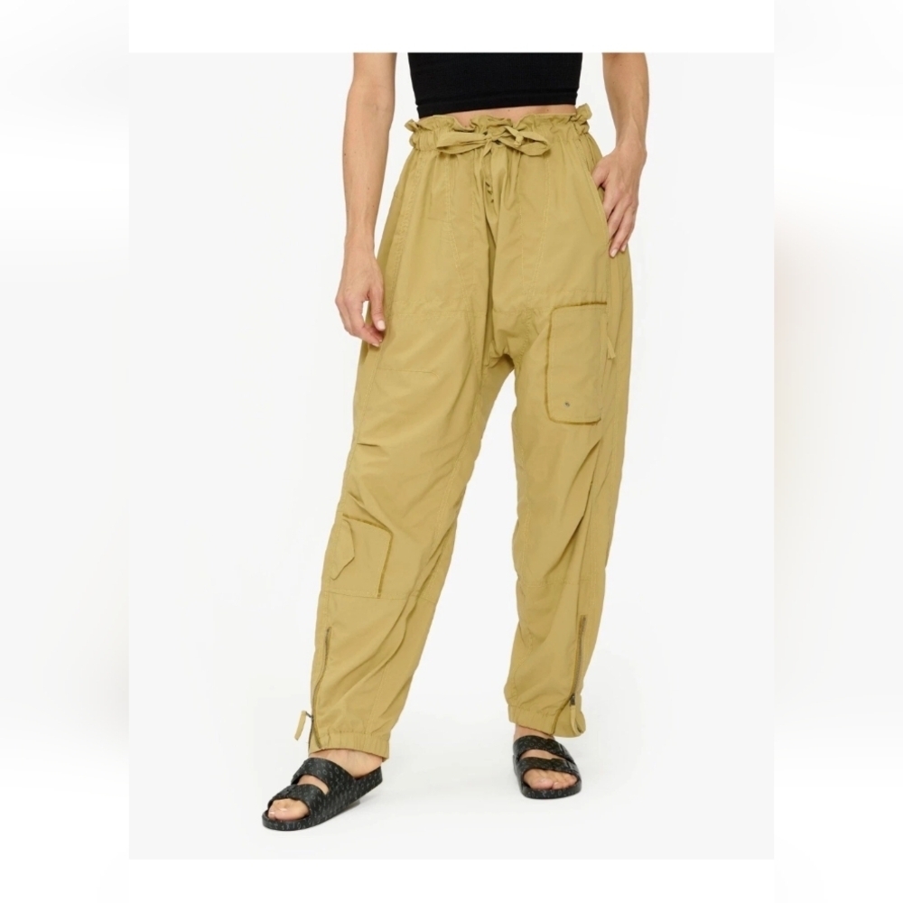 Free People Movement Trekker Pant Women Size L Khakis Brown Oversized Loose Fit - Picture 4 of 8